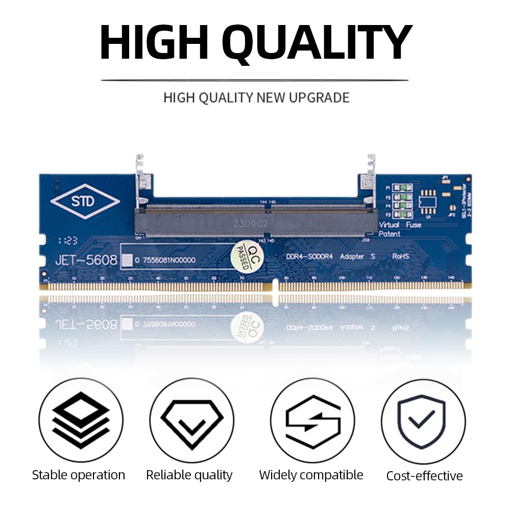 LYEAA Memory Adapter Card for Laptops - DDR3 DDR4 DDR5 SO-DIMM to