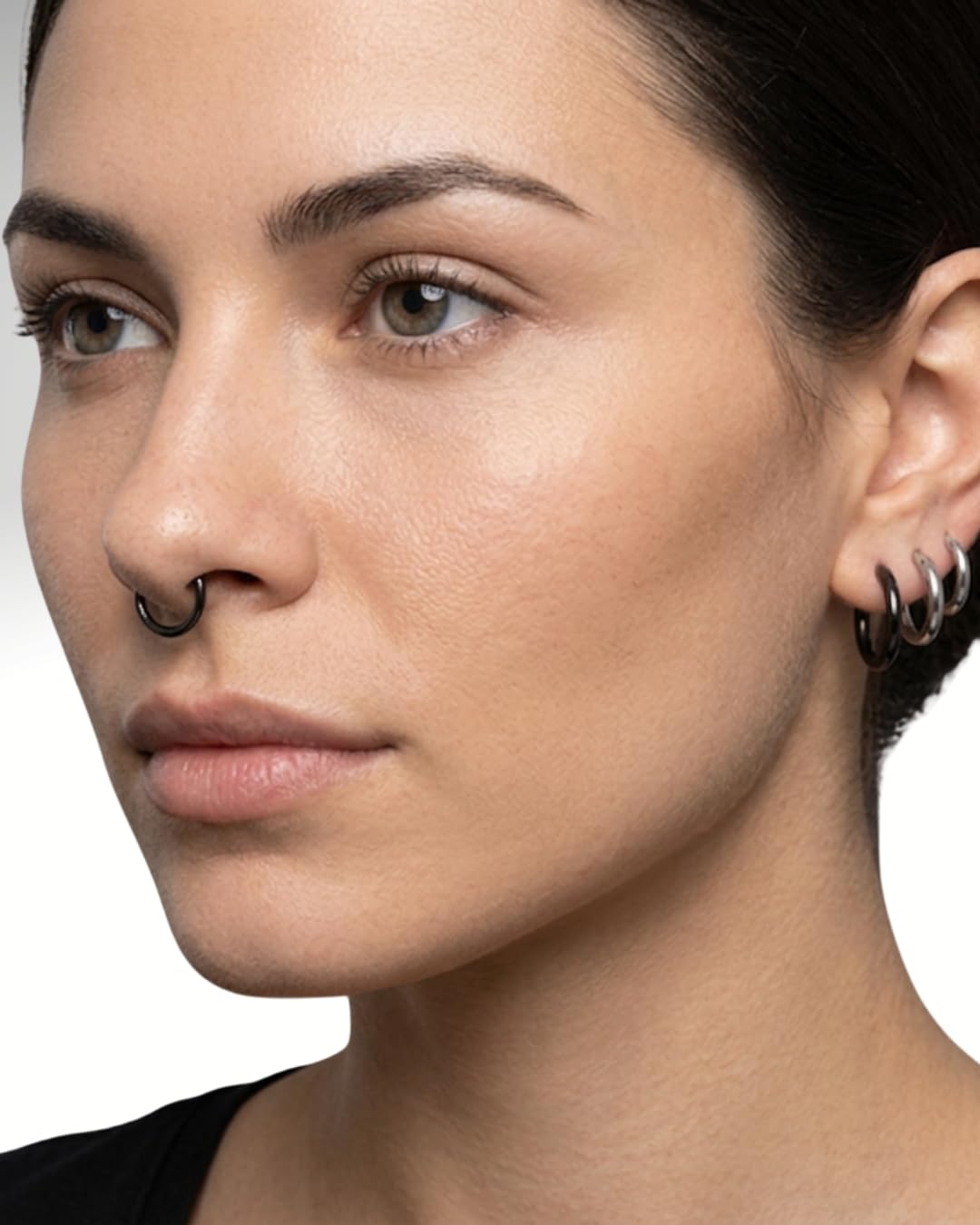 365 SLEEPERS G23 tytan obustronny przegroda Tragus Helix segment na zawiasach nos kolczyk w kształcie koła kolczyki w kształcie koła piercing biżuteria 20G 18G 16G 14G 12G 10G 8G