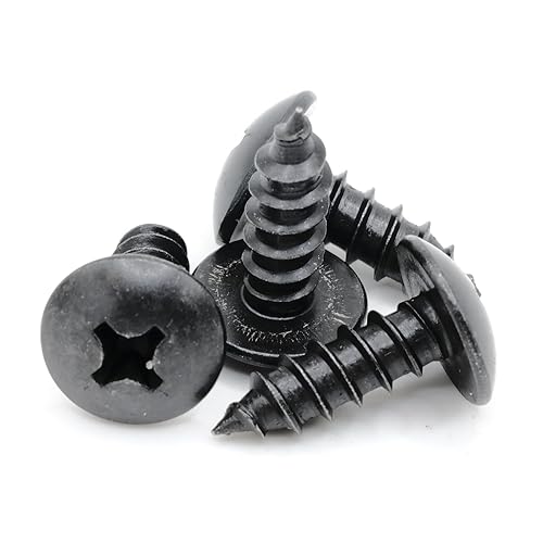 Miniatura 7 de ReplacementScrews Tornillos de matrícula compatibles con Ford F-150 (F150), acero inoxidable, óxido negro (paquete de 4)