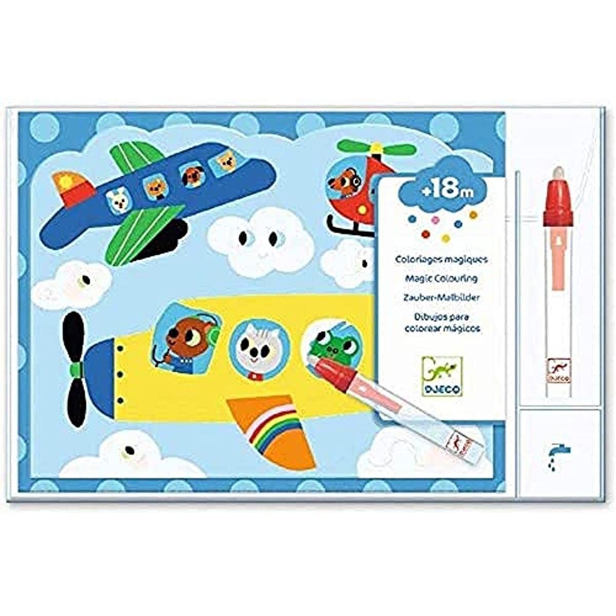 Djeco hidden in the sky magic colouring