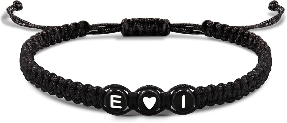 Initial Bracelets for Women Men's Bracelets Gifts for Girlfriend Boyfriend Letter Bracelets I Love You Gifts for Her Him Best Friend Birthday Gift Christmas Jewelry