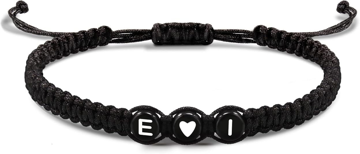 Initial Bracelets for Women Men's Bracelets Gifts for Girlfriend Boyfriend Letter Bracelets I Love You Gifts for Her Him Best Friend Birthday Gift Christmas Jewelry