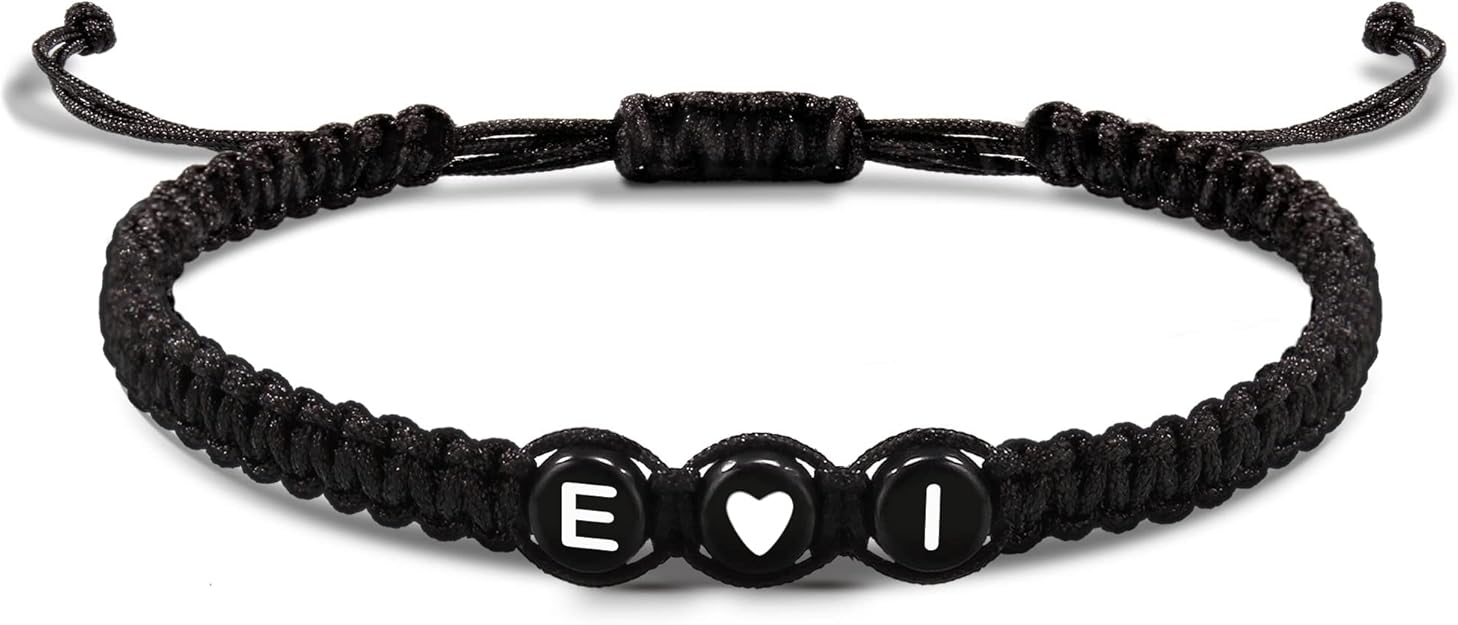 Initial Bracelets for Women Men's Bracelets Gifts for Girlfriend Boyfriend Letter Bracelets I Love You Gifts for Her Him Best Friend Birthday Gift Christmas Jewelry