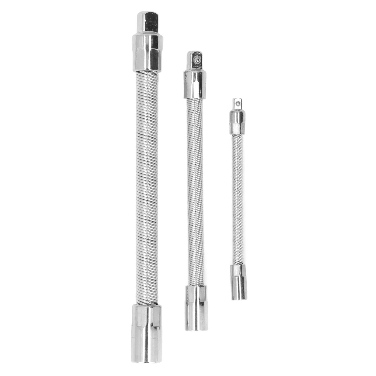 Set 3 Aste Flessibili Per Cacciaviti - Prolunghe Per Spazi Stretti 1/4, 3/8, 1/2 - Foto 6