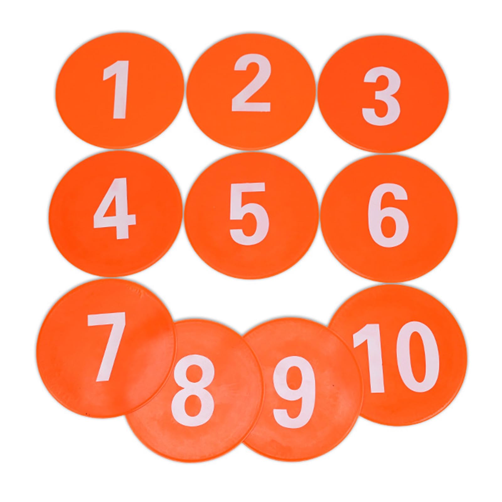 oringnat Numbered Floor Spots Markers Footstep Mat Flat Disc Marker Soccer Flat Sign Discs Football Nonslip Floor
