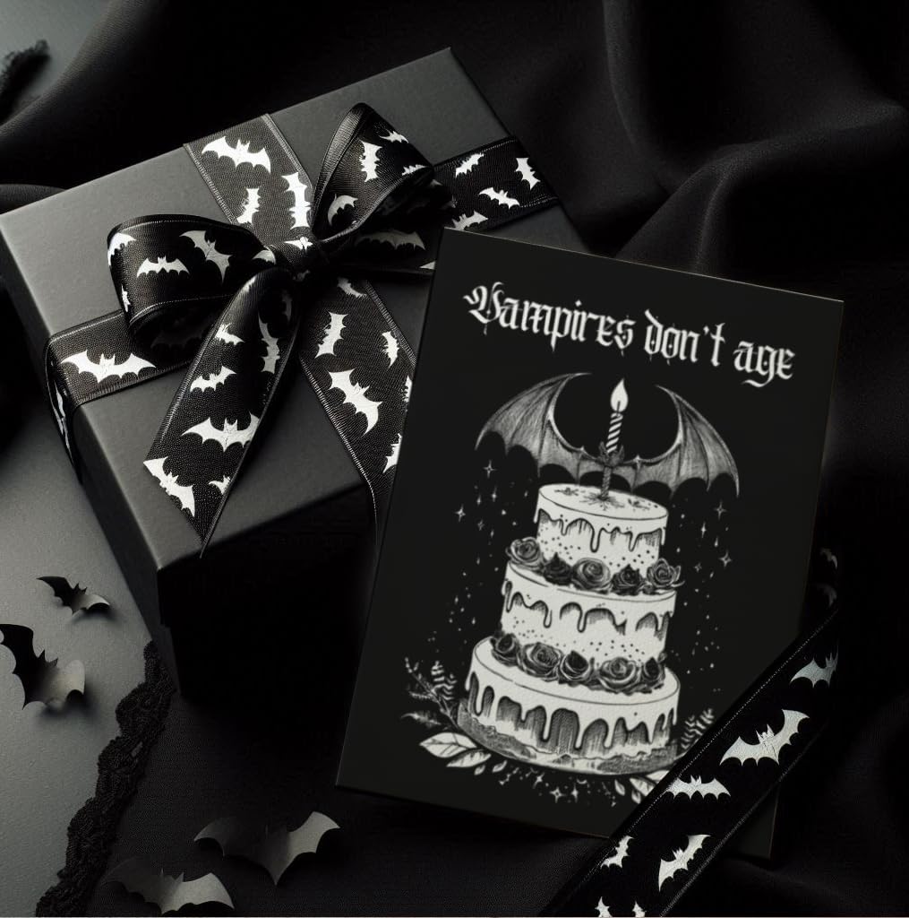 Gothic Geburtstagskarte Fledermaus - Dark Aesthetic Mit Umschlag