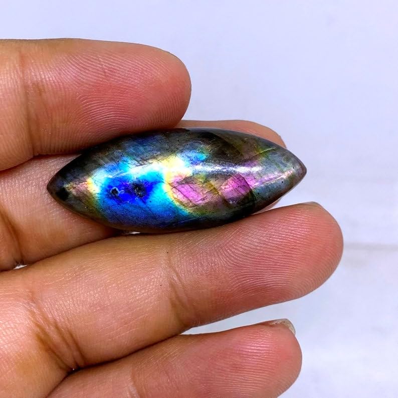 Labradorite naturelle marquise pour fabriquer un collier artisanal - 4