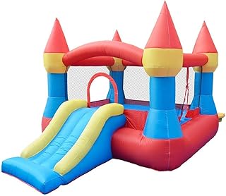 Castle Bouncer with Slide Kids Bounce House Air Bouncer Inflatable Bouncer Jumping Castle for Outdoor and Indoor Thick Material Inflatable Bouncy Castle A