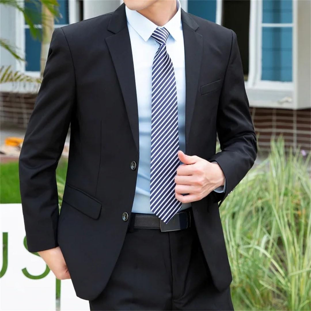 Uomini Affari Sottile Tinta Unita Professionale Abito Sposo Best Man Suit (Blazer + Pantaloni)