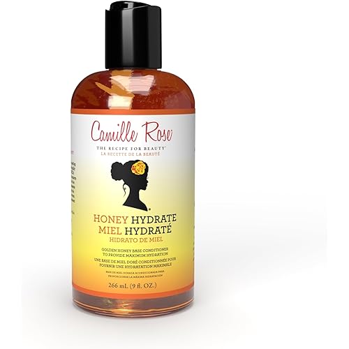 Camille Rose Honey Hydrate Leave In Conditioner, with Aloe and Olive Oil, to Soften Smooth and Protect, Moisturizer for All Hair Types, 9 fl oz