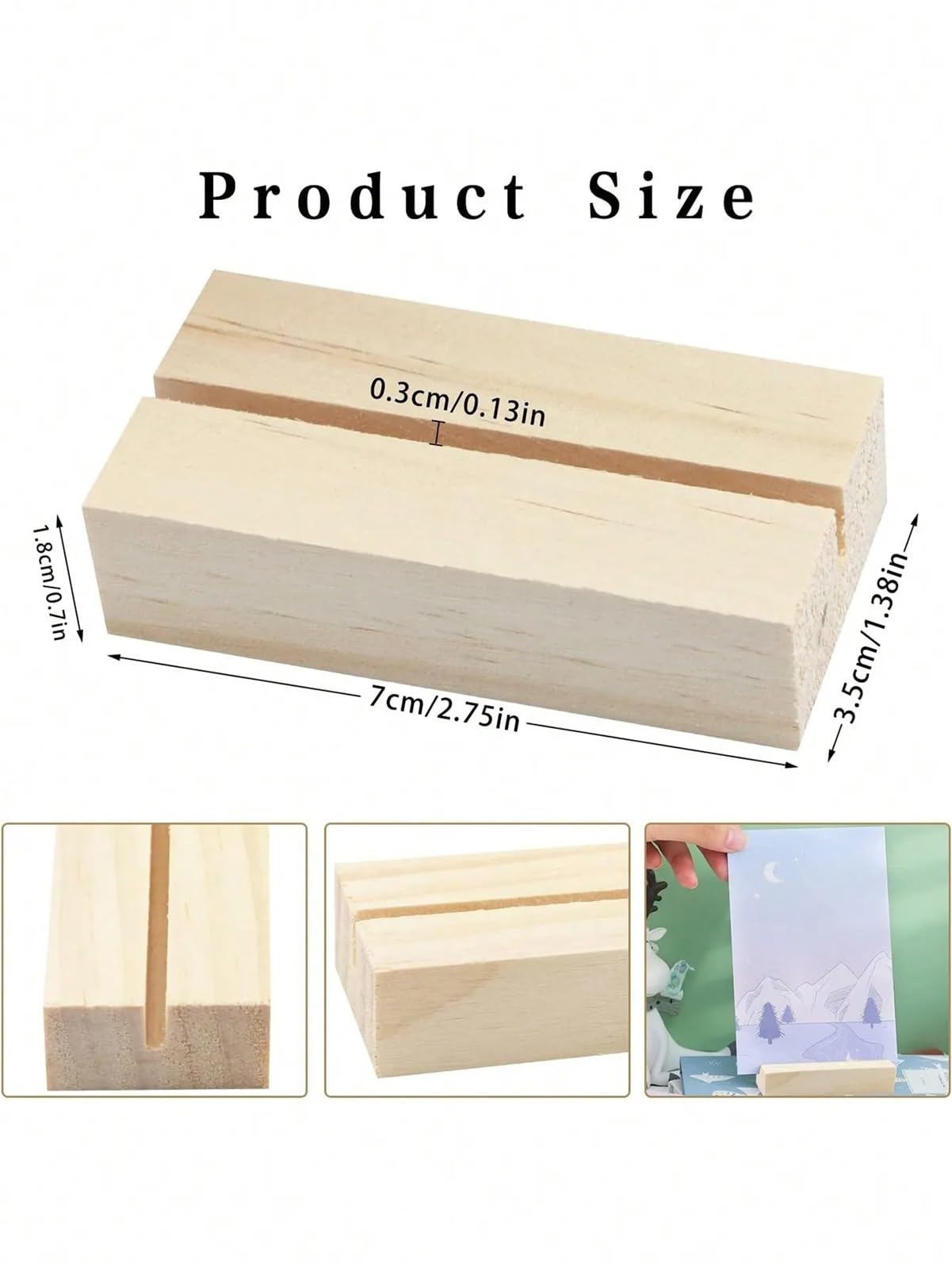 Rustikale Tischkartenhalter aus Holz für Hochzeiten, Foto-Postkarten-Clip-Ständer (20 Stück), 10/20 Stück