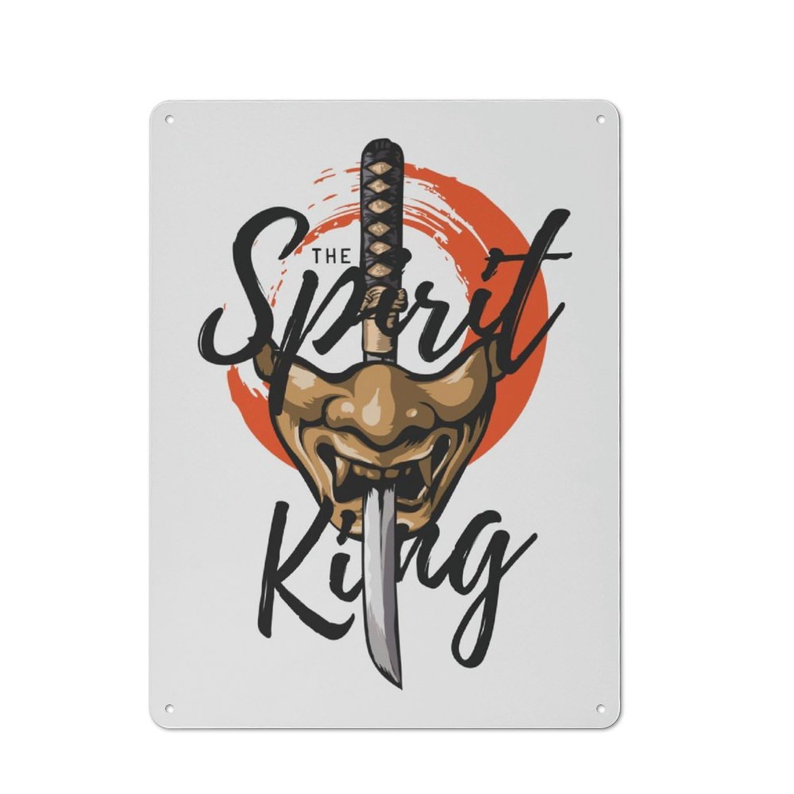 Junmoney The Spirit King Slogan Retro Tin Sign 40X30cm For Living Room Wall, For Home Interiors, Feature Walls And Decorative Displays