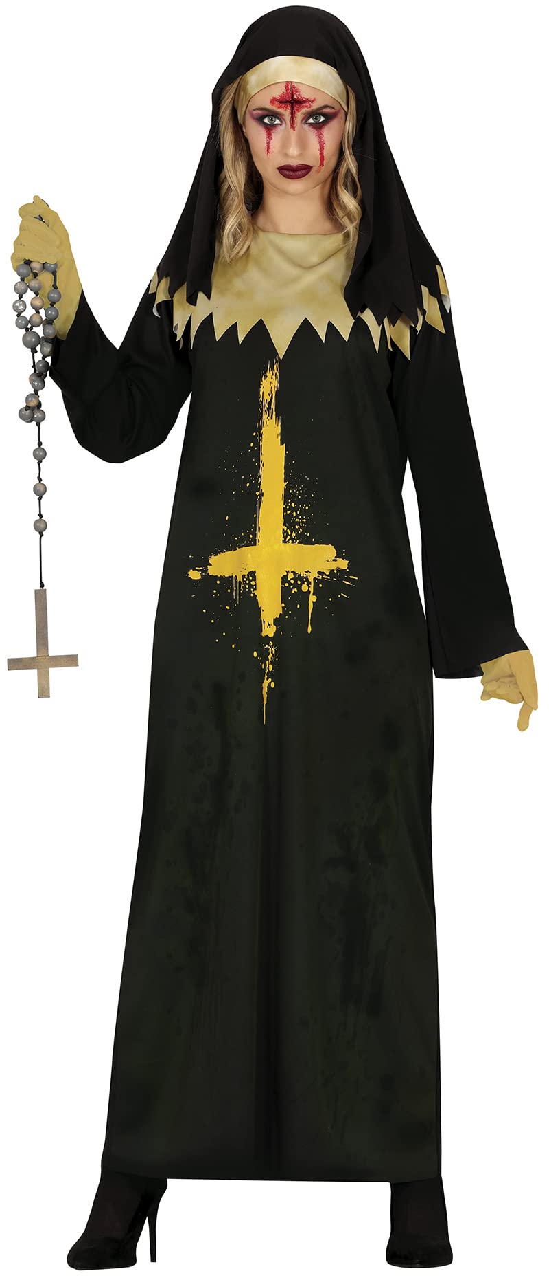 FIESTAS GUIRCA Diabolic Anti Nun Halloween Costume Adult Women - Adults Fancy Dress Costumes Women Size M 10-12