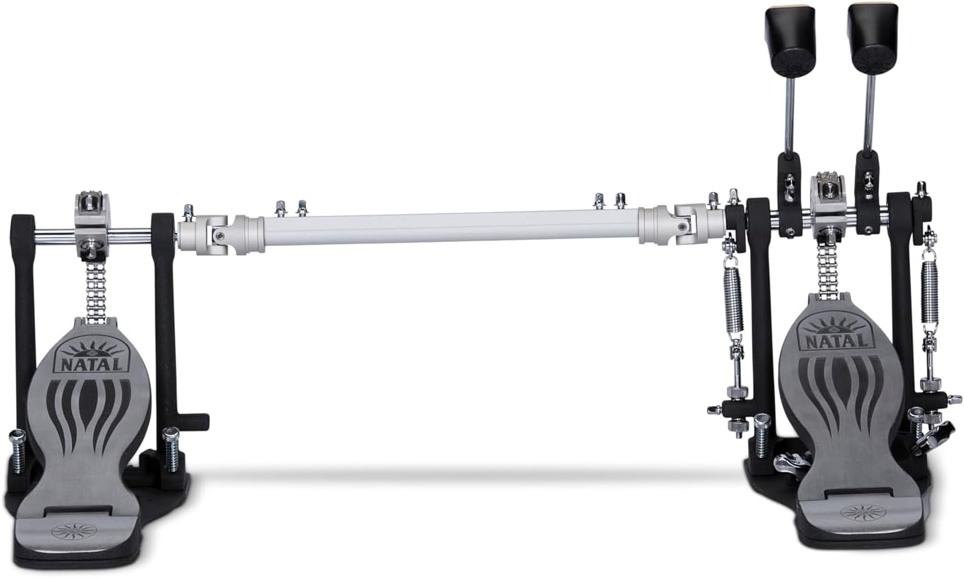 Natal NAT-DPED-P Pro Series Double Bass Drum Pedal l Fully Adjustable l Fast, Smooth Cam l Non-Slip Footplates l Professional Quality l Designed in the UK