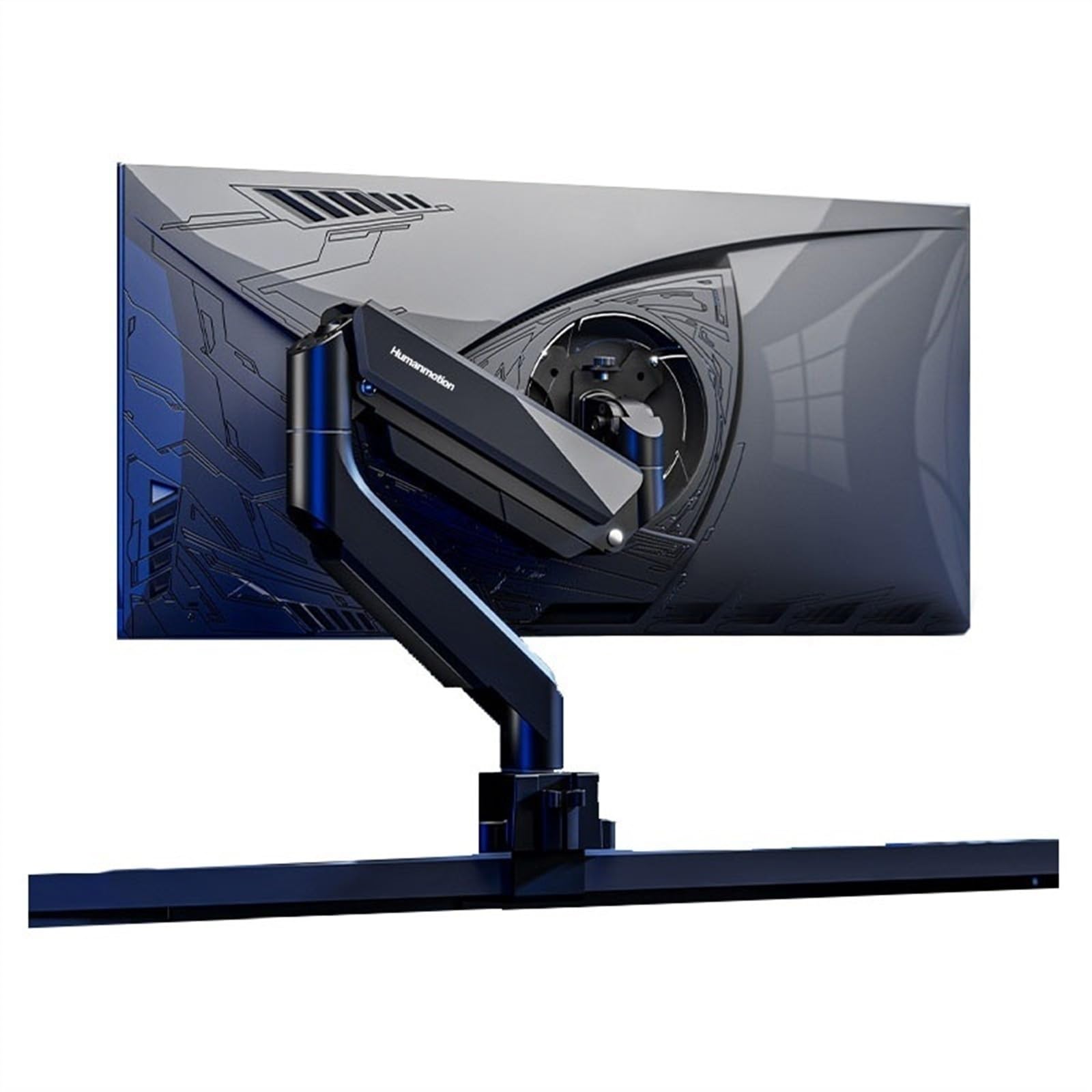 SaryEdge Display bracket arm 17"-45" Single Monitor Mount, Gas Spring Aluminum Monitor Arm, Adjustable Stand, VESA 75/100 mm with Clamp and Grommet Base,Hold u,Black