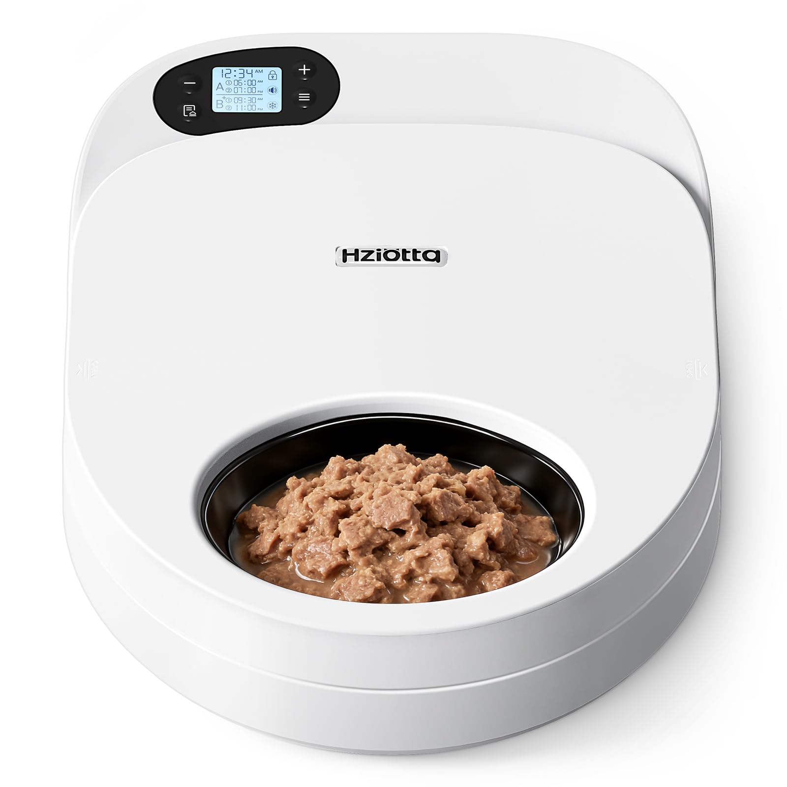 Photo 1 of Refrigerated Automatic Cat Feeder Wet Food with Semiconductor Cooling, No Ice Packs 48H Fresh Keeping, Removable Dual-Section Tray, 4-Meal Timer for Portion Control, Work Schedules & Weekend Travel