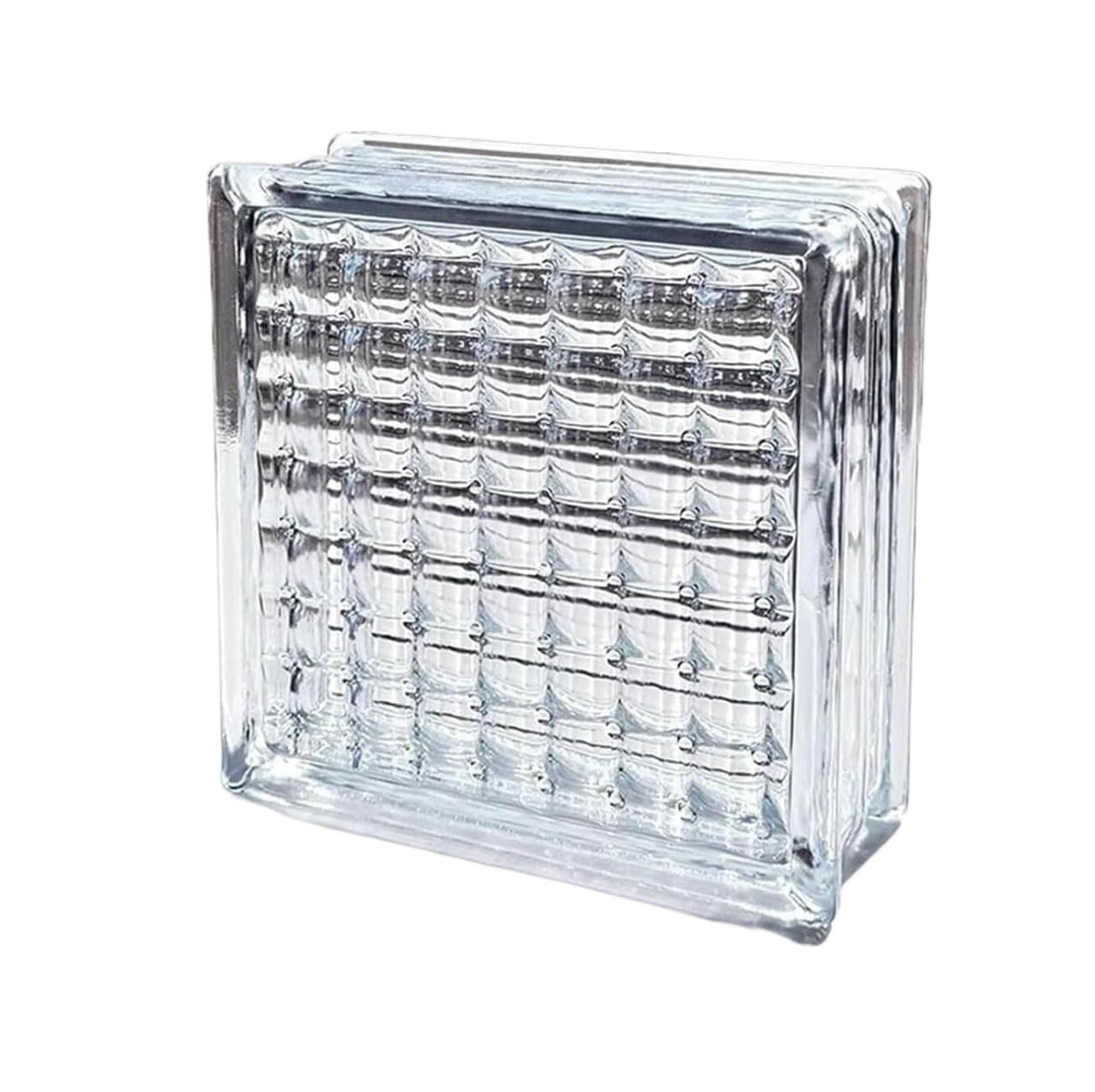 Glasbausteine als Akzent für Trennwände, Klare Glasziegel, quadratische Hohlglasblöcke, 18,8 x 18,8 x 7,9 cm, for Wand- und Privatsphäre-Dekoration
