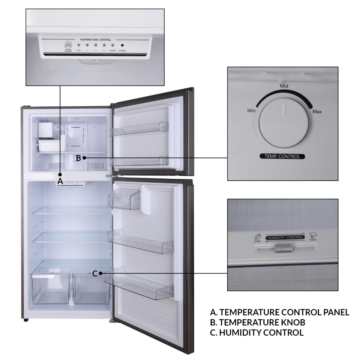 Conserv 30in Apartment Refrigerator 18cf Top Freezer Installed Ice Maker E-Star 110v on Fridge.com - View 3