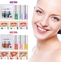 Vista 2 de Juego de 3 aceites hidratantes para labios, aceite hidratante para labios, brillo labial, transparente, sin pegajoso, bálsamo labial, cuidado