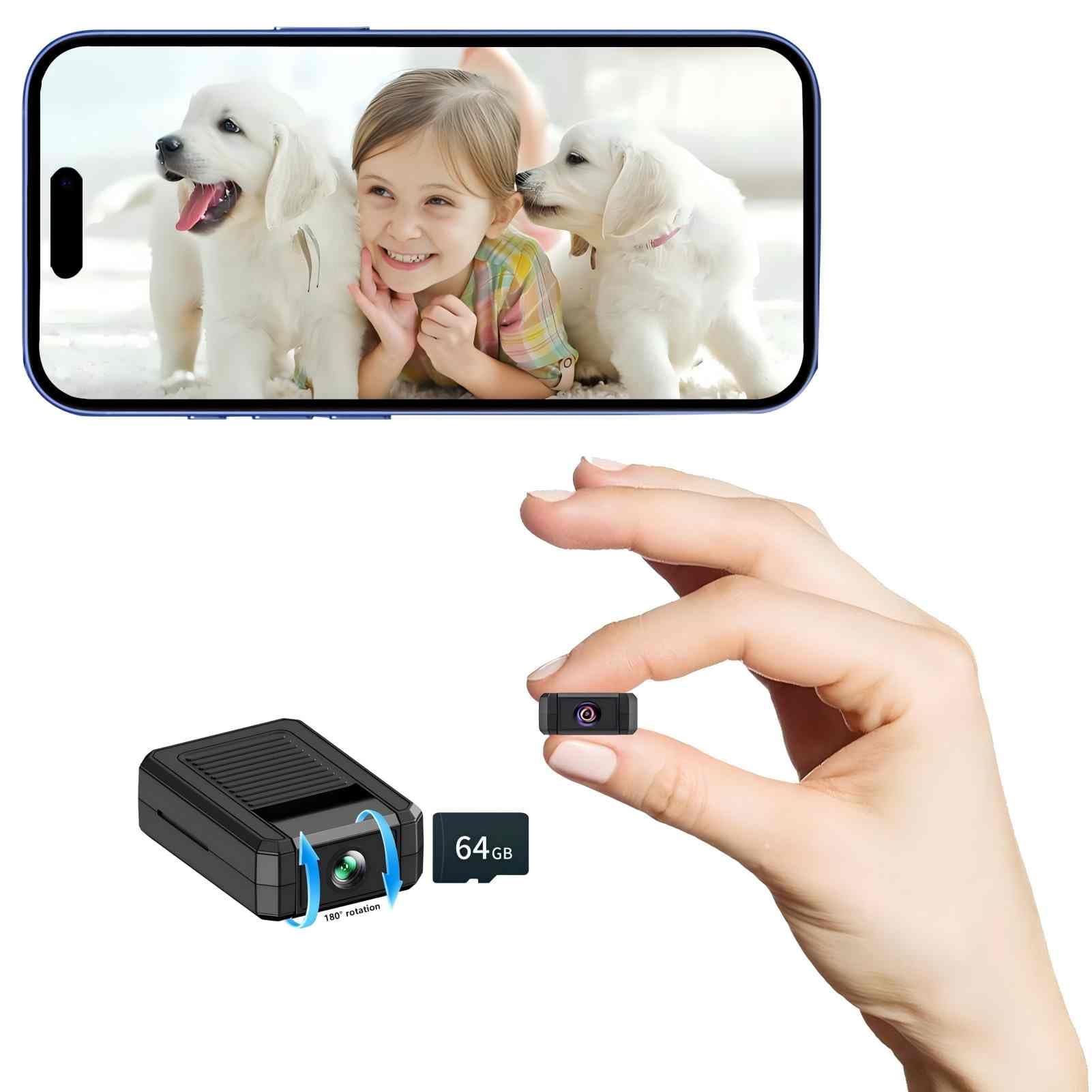 Hidden Camera Mini Spy Camera Full HD 1080P for Home Indoor Use Nanny Cam for Home Office Baby