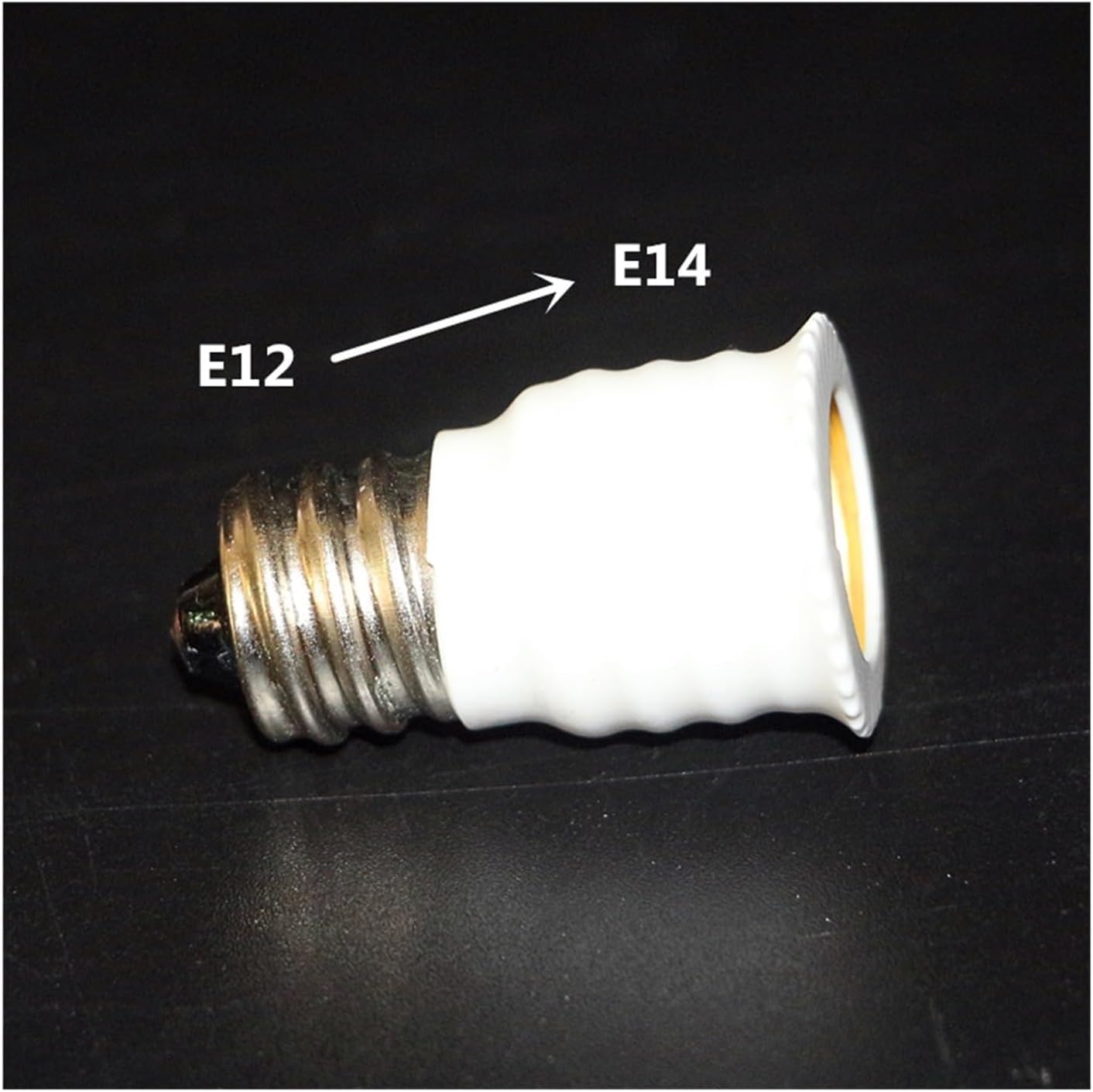 Lot de 10 Douilles De Lampe LED E12 vers E14, Couleur Blanche, en Abs Ignifuge, Adaptateur De Douille E12-e14