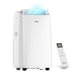 DuraComfort 14 000 BTU Portable AC 3-in-1 Cooling Fan Dehumidifier R32 Refrigerant Remote Window Kit Cools Up to