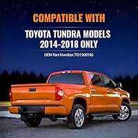 Vista 2 de G-PLUS Protector de tapa de moldura para puerta trasera compatible con Toyota Tundra 2014-2018, cubierta superior de alerón negro, 63.18 pulgadas