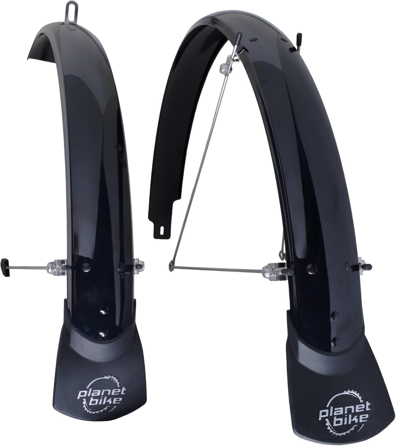 Planet Bike Full Recycle Recycled Plastic Fender Set with Mudflaps 26" x 60mm Blade Fits Max Tire of 26" x 1.9"