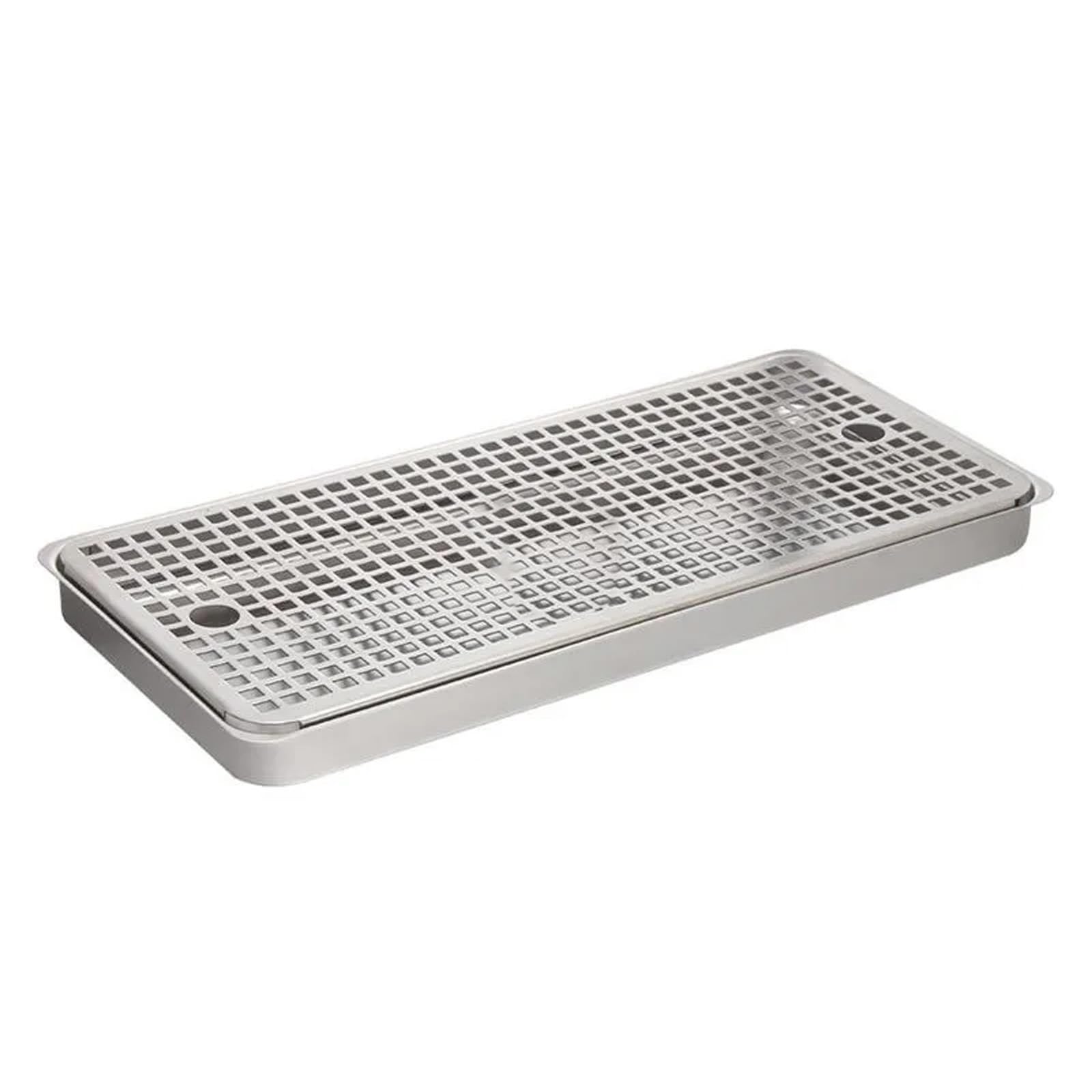 Xfdzqqg One Color Drip Tray, 11.8" Lstainless Steel Beer Drip Tray Drain Tray, Rectangular Water Tray, Bartender Tool, Suitable For Cafe, Camping And Bar,50Cm/15.7'' L