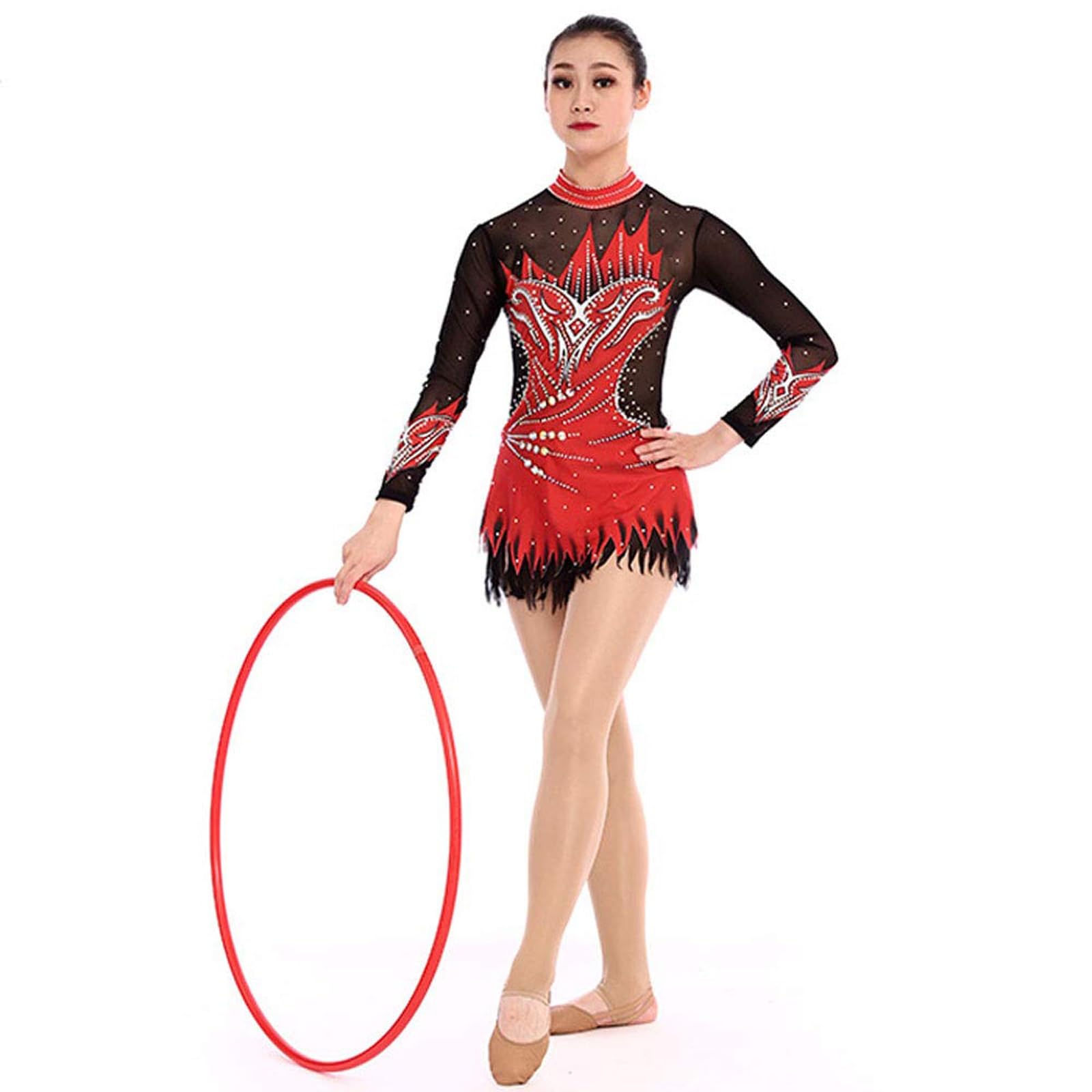 Body For Ginnastica Ritmica A Maniche Lunghe For Ragazza, Donna, Bambino, Fatti A Mano, Abbigliamento Sportivo Traspirante Fatto A Mano