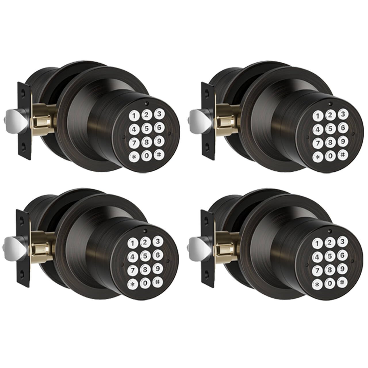 Keyless Entry Door Lock - Matte Black 2 Pack -13