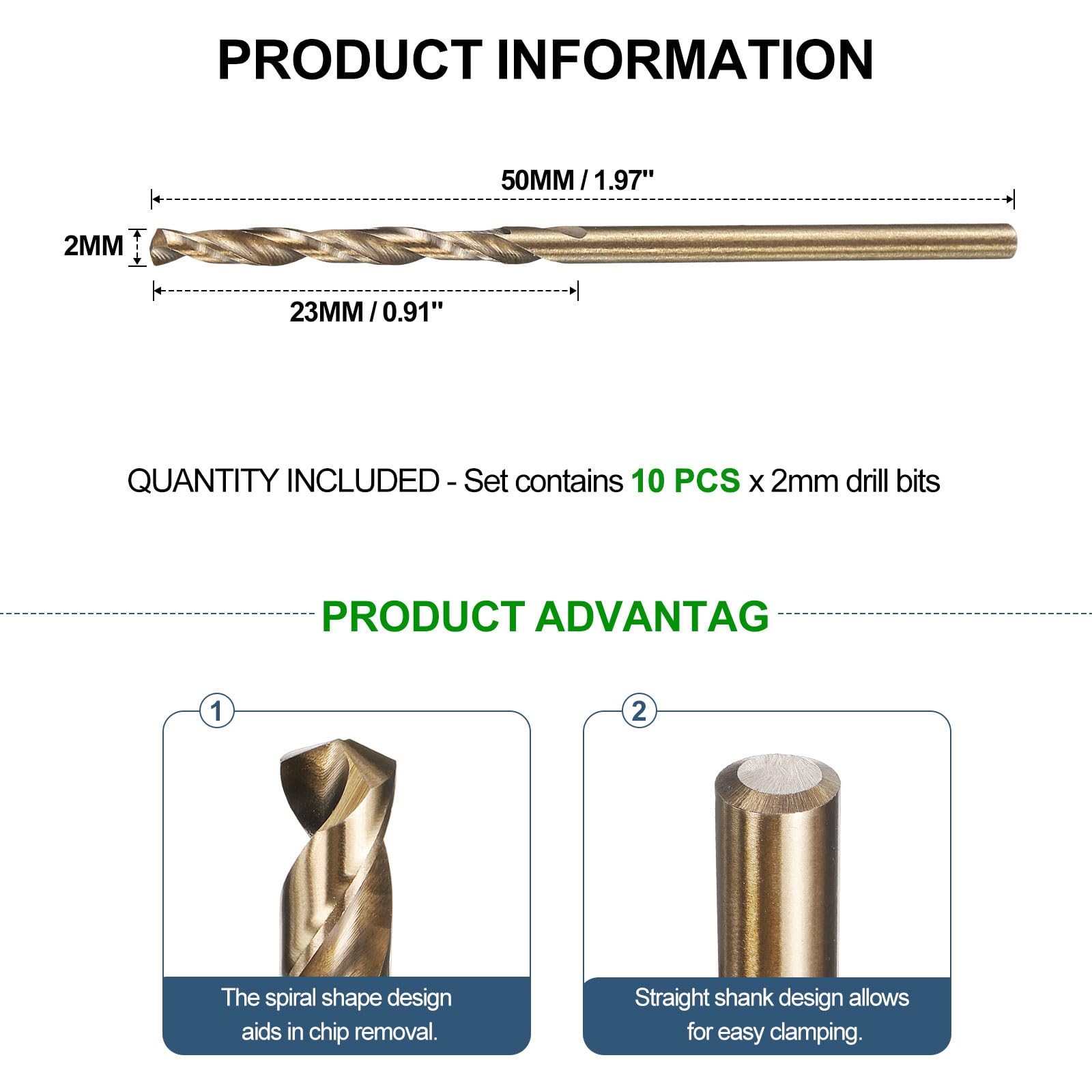 METALLIXITY Drill Bit (2mm) 10Pcs - Image 2