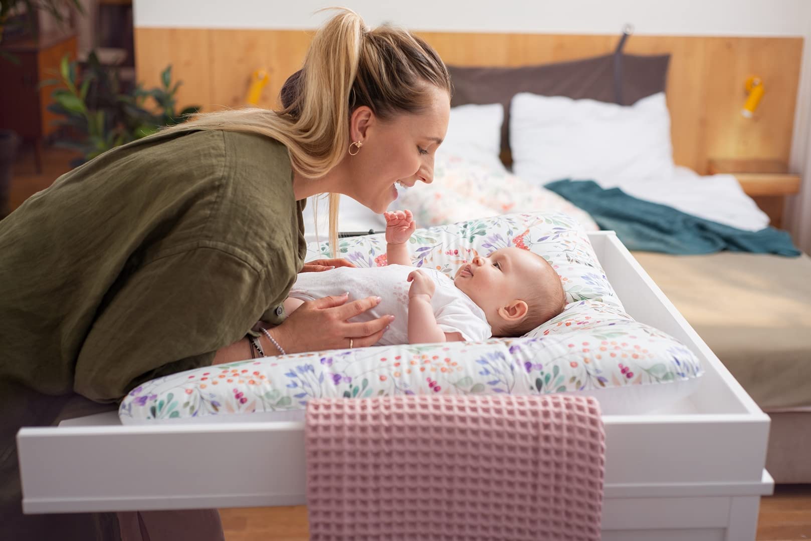 Ceba Baby® Fasciatoio Materassino - Fasciatoio neonato morbido - Cuscino Fasciatoio Lavabile per bambine e bambini - certificato Öko-Tex - impermeabile - 70x50 cm - Bart