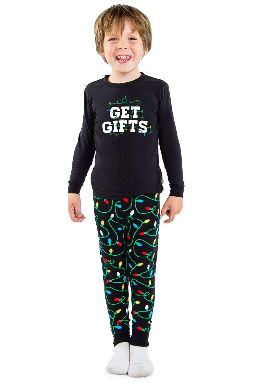 Tipsy Elves Youth Get Gifts Pajamas - Unisex Festive Sleepwear for Kids: L