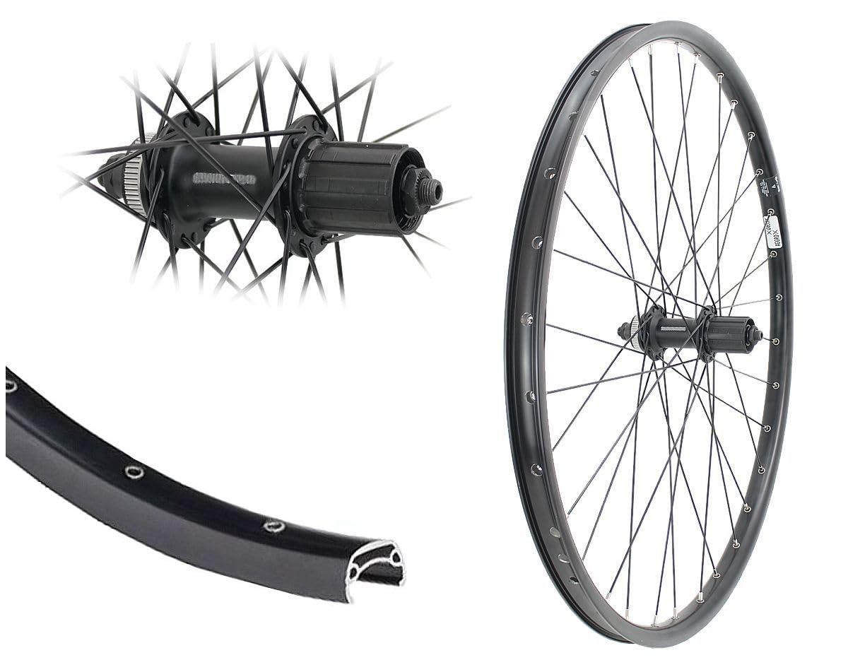 Hinterrad 26" Hohlkammer 23-559 Disc Alivio M4050 Scheibenbremse Centerlock schwarz MTB 8/9/10 Fach