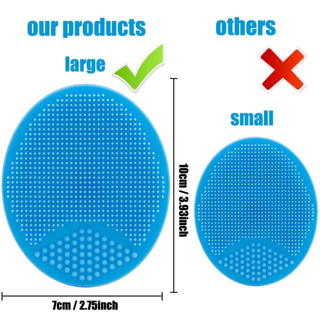 ApLiQ Soft Silicon Body Scrubber for Bathing, Skin Soother Bath Brush, Mini Silicone Scalp Scrubber, Craddle Cap Brush, Kids, Newborn Baby, Toddler Silicone Massage Brush for Cleansing (Pack of 2) - Image 5 thumbnail