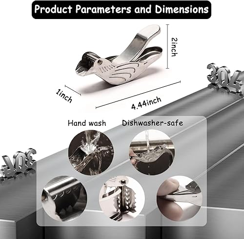 Miniatura 6 de Exprimidor de limón en forma de pájaro, exprimidor manual de cítricos de acero inoxidable, prensa de cocina de diseño de pájaros para pomelo naranja