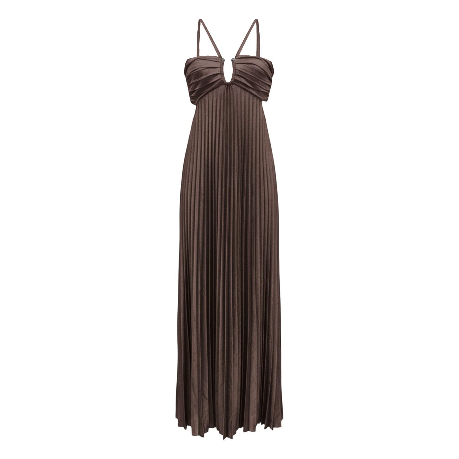 Vestito Da Damigella Donna Elegante Tracolla Regolabile Senza Schienale Con Spacco Chiffon Abito Da Damigella Modello Lungo Impero Adatto Per Cerimonie Nozze Feste Formali E Eventi Sociali Eleganti