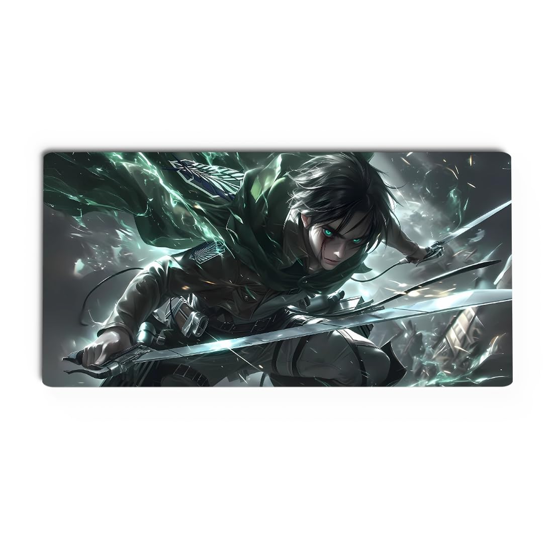 Gifting Domus Titan war Eren Yeager Anime Desk Mat | 11x23 Inch Large Gaming Mouse Pad | Smooth Surface | Water & Heat Resistant | Anti-Slip | Easy to Clean-image-34