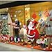 YULOONG Adesivi statici per finestre di Natale Rimovibili Vinile Babbo Natale Albero di Natale Pupazzo di neve Fiocco di neve Cervo Parete per porte e finestre Vetrina Adesivo per decalcomanie