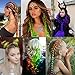 FESHFEN Colored Hair Extensions, 10 PCS Orange Hairpieces for Women Highlight Colorful Straight Clip in Hair Pieces for Women Girls Christmas Cosplay, 22 inch