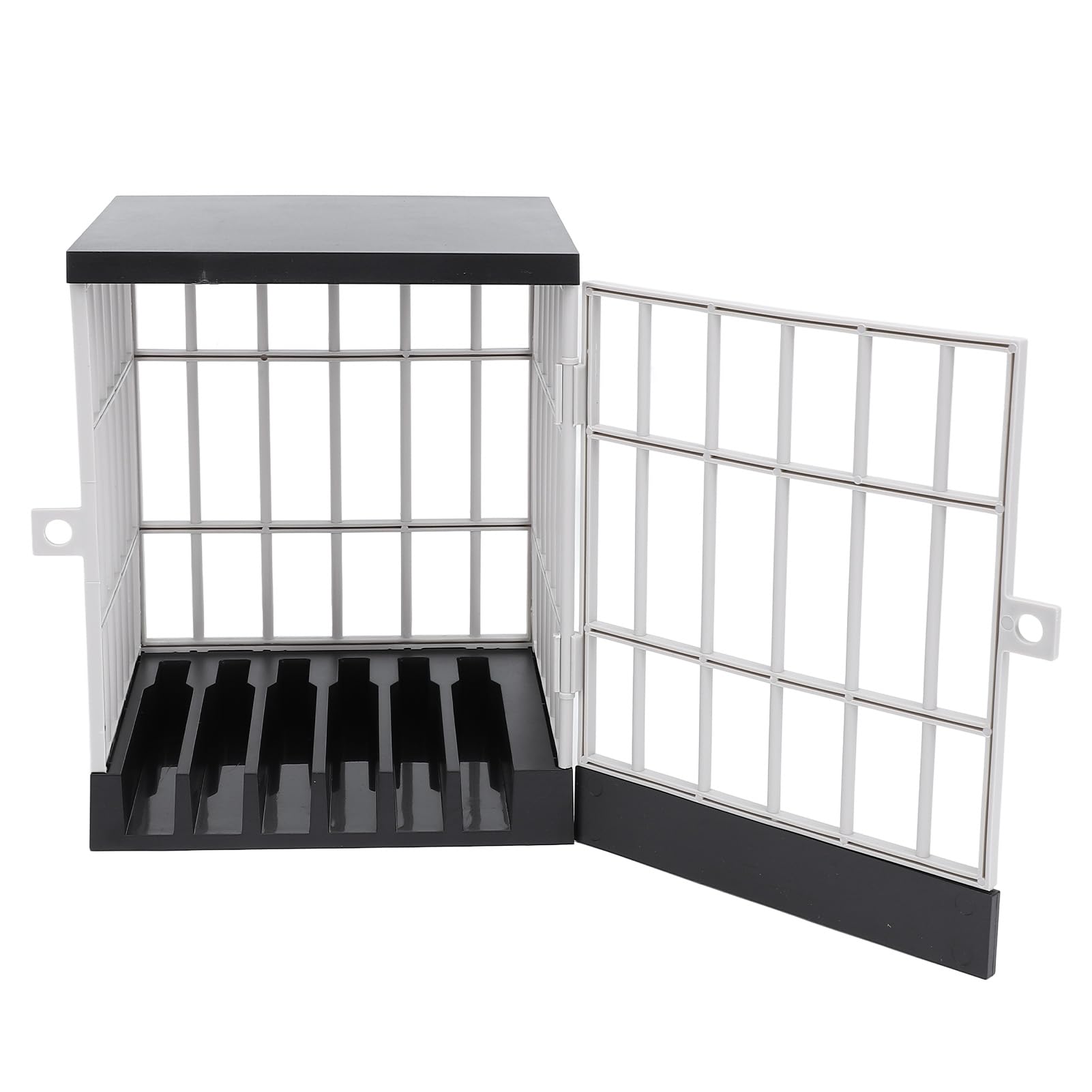Cell Phone Jail Lock Box, 6 Device Capacity Family Phone Lock Box, Portable Screen Time Control Cage with Secure Keys for Home Office Classroom Family Time Party (Black Grey)
