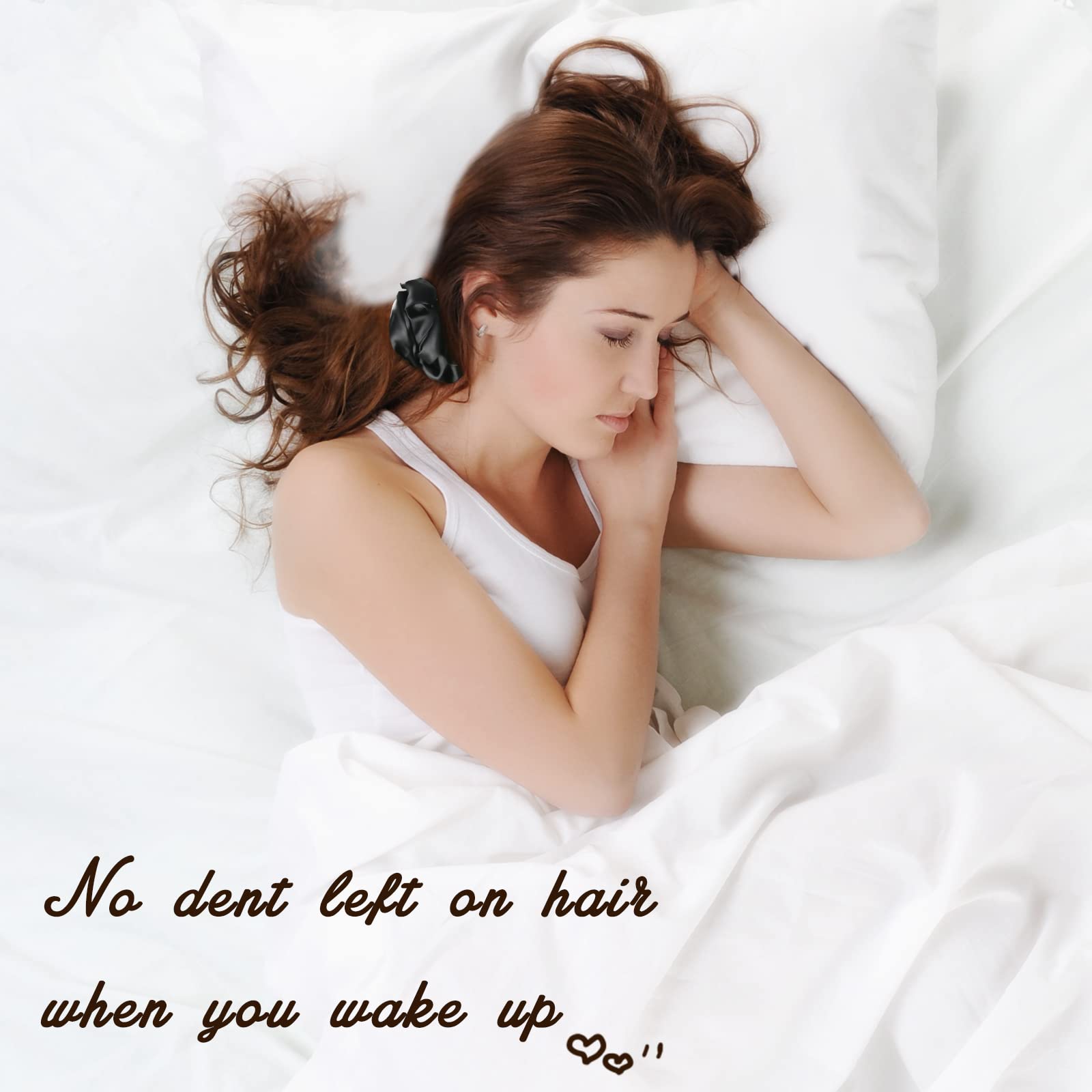 Lolalet Scrunchies for Women, Satin Hair Softer Than Silk Ties Sleep, Big Scrunchy Ponytail Holder with Elastic Bands Girls Thick Thin Curly -6 Pack, Style A: 6- Multicolor F 1 Count (Pack of 6)