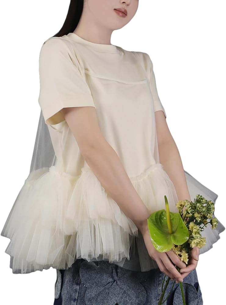 Inzegao Sheer Mesh Top for Women Sleeveless Spaghetti Straps Tulle