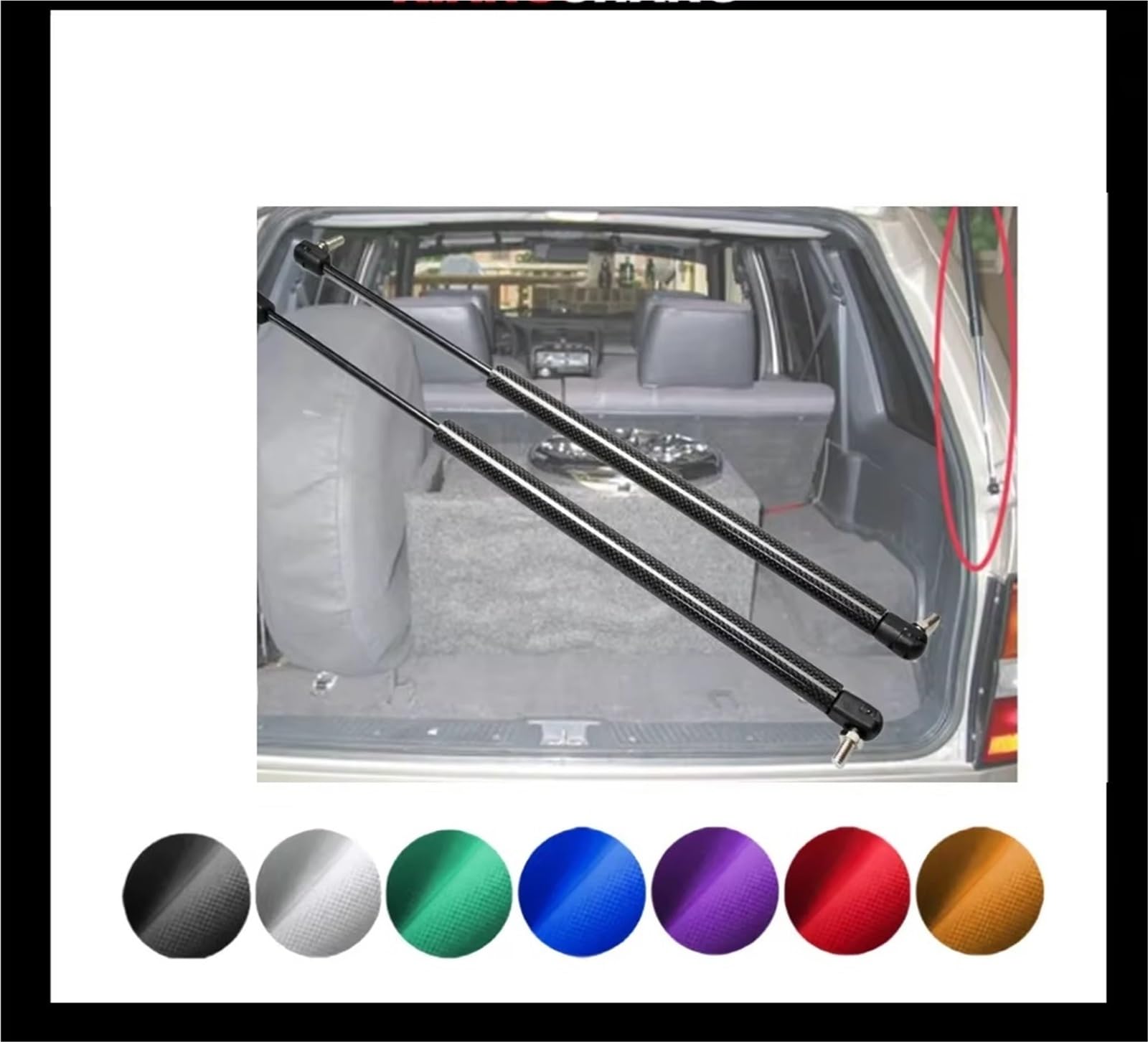 Muelle Neumático Para Nissan 240SX, Para Pathfinder, Para Terrano WD21 SUV 23,11 Pulgadas 2 Piezas, Soportes Elevación, Puntales Gas Resorte de gas Maletero(NORMAL BLACK)