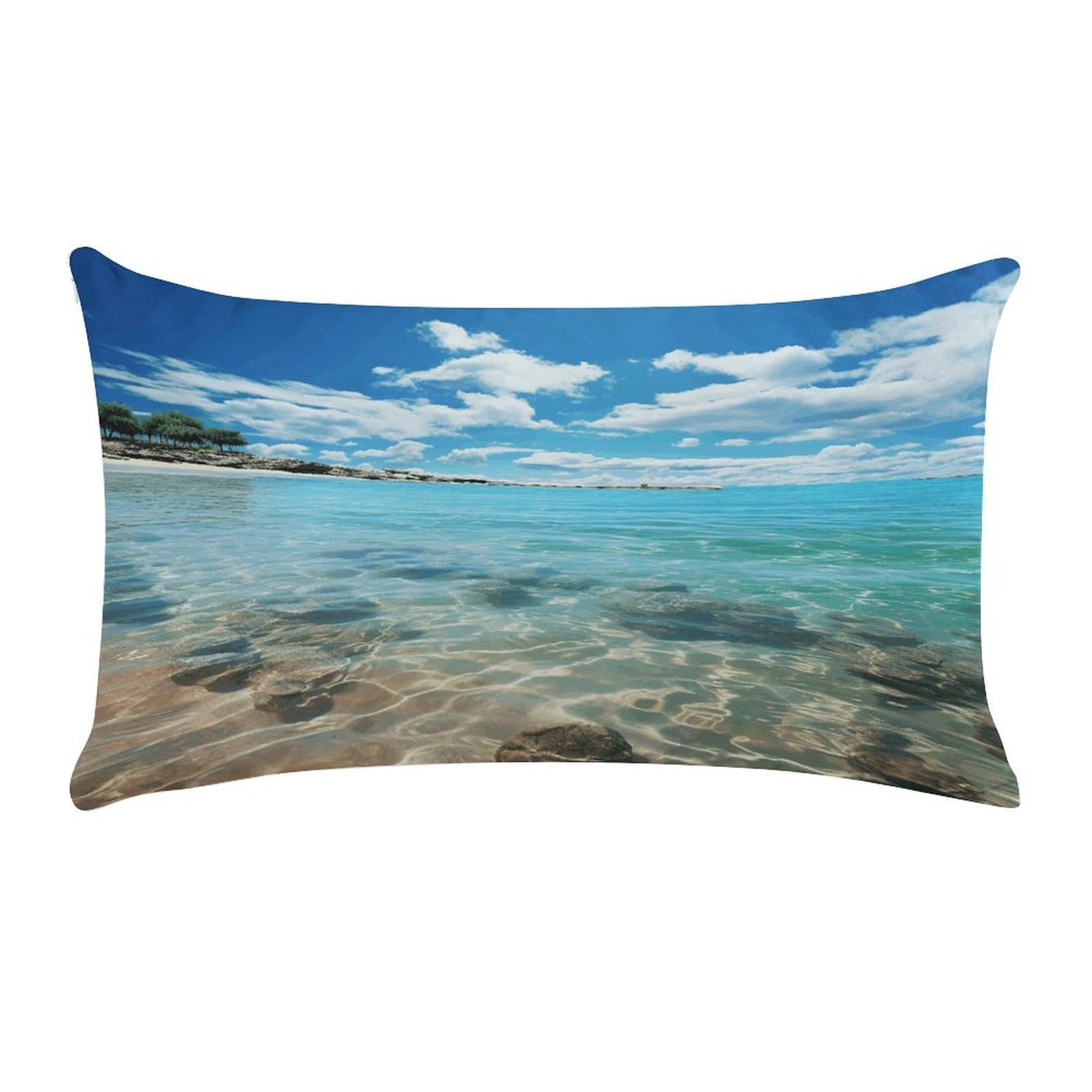 Khauerbc Style Scenic Sea Waterpillow Cases Standard,Ultra Soft Microfiber Pillowcase With Zipper Closure,Bed Pillowcases Cover With Zipper For Bedroom, Sofa, Couch.