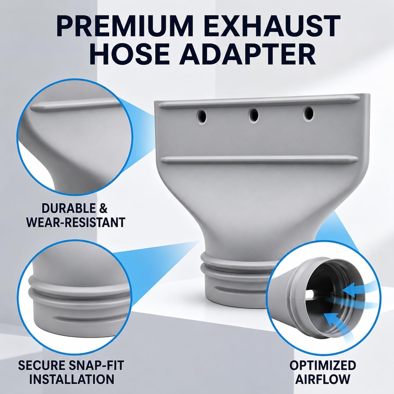 Adaptateur tuyau climatiseur mobile – Raccord plat pour tuyau d’échappement
