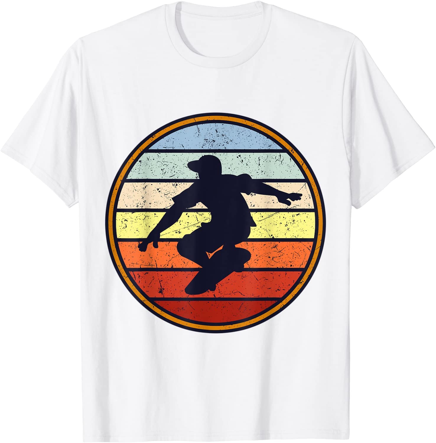 APSRA RETAILVintage Retro Skater Skateboard Skateboarding ds892 T-Shirt Casual T-Shirt Half Sleeve Round Neck Printed Men's t Shirt 5919