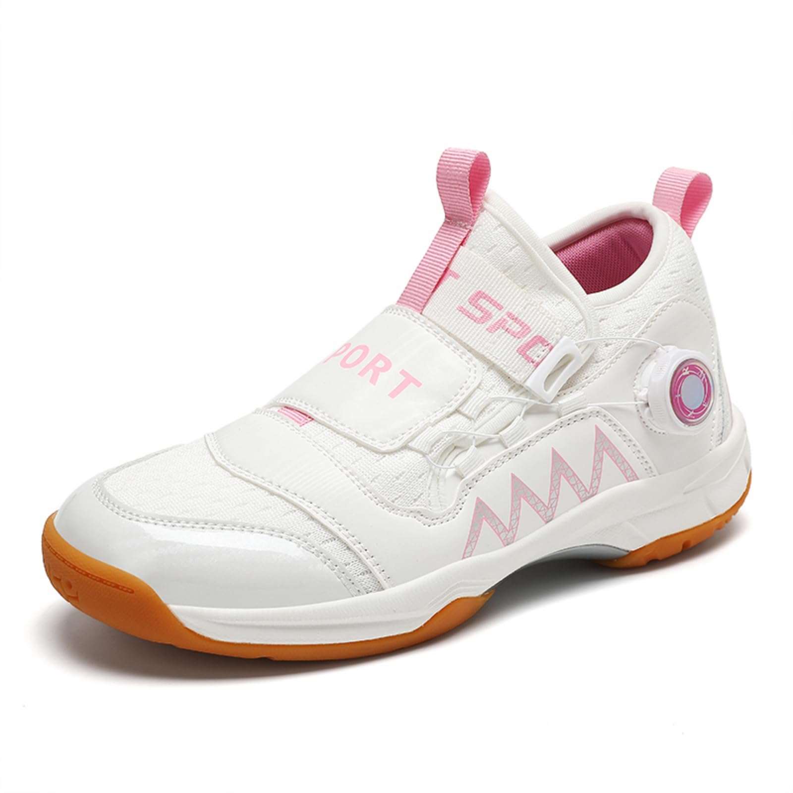 JiuQing Damskie buty do badmintona wsuwane buty sportowe na kort | Lekkie przewiewne, Antypoślizgowa gumowa podeszwa, dziewczynek, Obuwie sportów rakietowych, Do gry w pickleball squasha