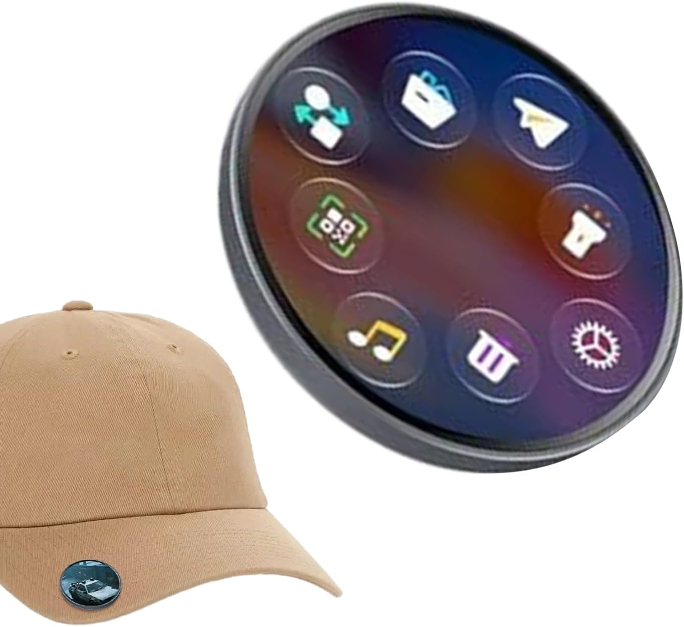 Digital Badge - High Definition Magnetic Touch Panel, Electronic Display Badge Pin - For Concerts, Festivals, School, Parties, Backpacks, Hats, Coats, Anime Lovers